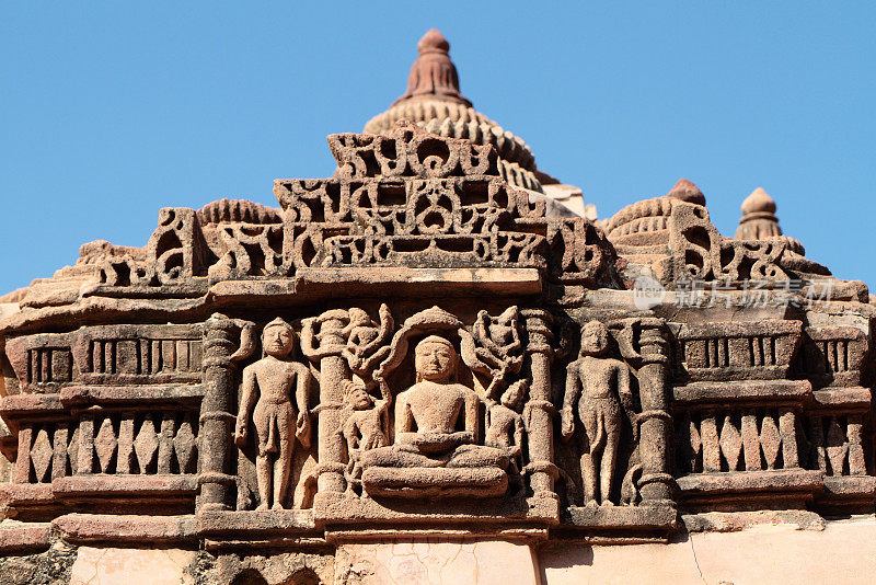 雕刻细节，Mahavira Jain寺，Osian Rajasthan，印度